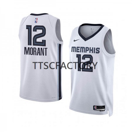 Memphis Grizzlies Ja Morant 12 Nike 2022-23 Association Edition Valkoinen Pelipaidat Swingman - Miesten